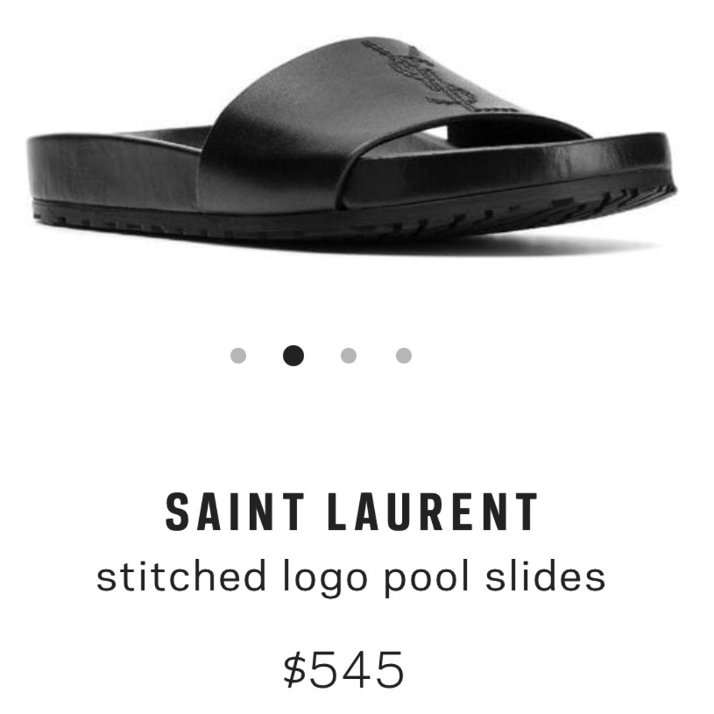 Yves Saint Laurent leather slides